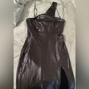 Gun Metal Gown- Aidan by Aidan Mattox - Sz 14